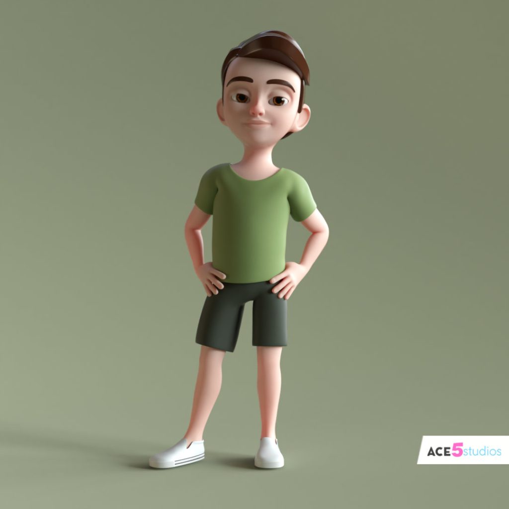 Meldon C4D Rigged Child cartoon stylized character