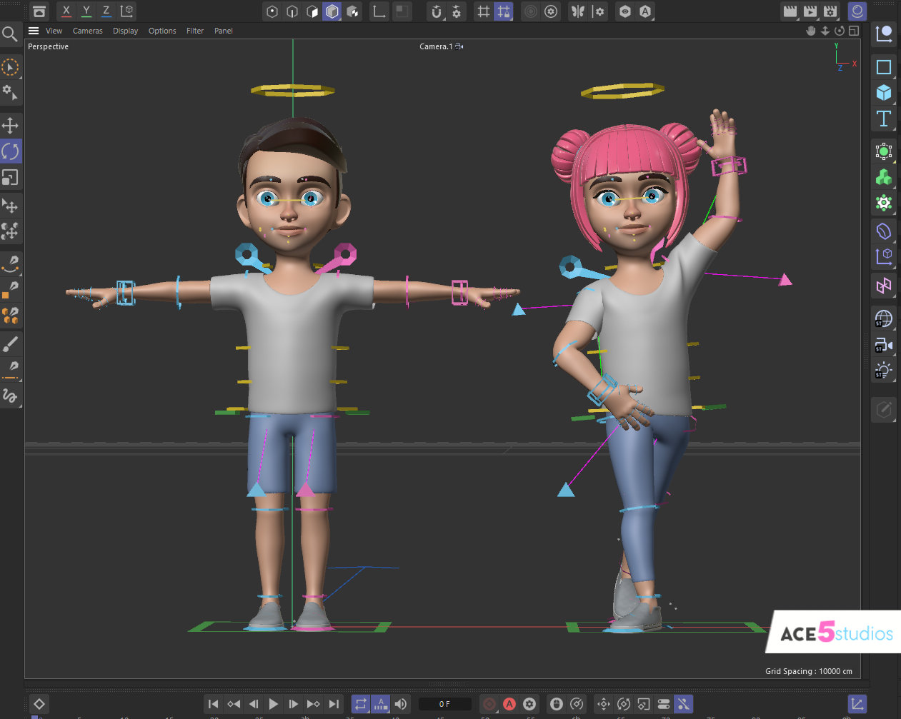 Meldon C4D Rigged Child cartoon stylized character